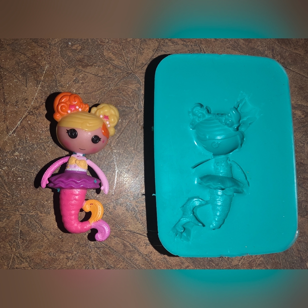 Lala-Oopsies Mermaid Opal doll Baking Mold FOOD SAFE! Cake, Chocolate, Candy